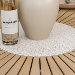 Royalcraft Roma 120Cm Round Sunray Table With Terrazzo Insert And 4 Sol Dining Chairs - thumbnail 3