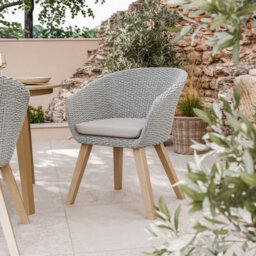 Royalcraft Roma 120Cm Round Sunray Table With Terrazzo Insert And 4 Sol Dining Chairs - thumbnail 4