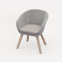 Royalcraft Roma 120Cm Round Sunray Table With Terrazzo Insert And 4 Sol Dining Chairs - thumbnail 6