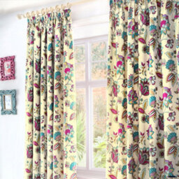 Dreams & Drapes Marinelli Pair Of Teal Pencil Pleat Curtains With Tie-Backs