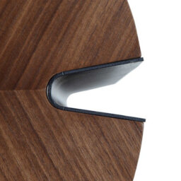 Angel Cerda Stylish Round Coffee Table In Walnut And Black Steel For Modern Interiors - thumbnail 4