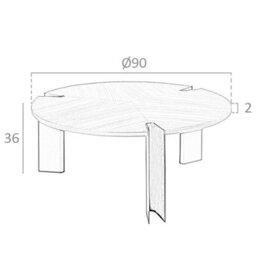 Angel Cerda Stylish Round Coffee Table In Walnut And Black Steel For Modern Interiors - thumbnail 7