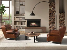 Angel Cerda Stylish Round Coffee Table In Walnut And Black Steel For Modern Interiors - thumbnail 3