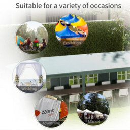 Outsunny 9M X 3M Outdoor Garden Gazebo Wedding Party Tent Canopy Marquee Green - thumbnail 7