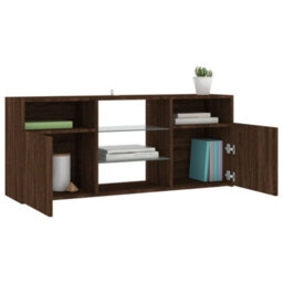 Vidaxl Tv Cabinet With Led Lights Brown Oak 120X30X50 Cm - thumbnail 6