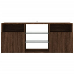Vidaxl Tv Cabinet With Led Lights Brown Oak 120X30X50 Cm - thumbnail 9