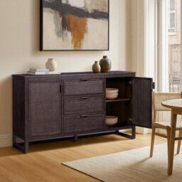 Teamson Home Hatteras Wooden Sideboard 3 Drawers 2 Doors, Espresso - thumbnail 3