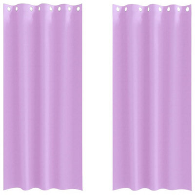 Berkfield Modern Curtains With Curtains 2 Pcs Purple 245 X 140 Cm Polyester
