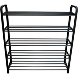 5-Tier Black Space-Saving Shoe Rack - thumbnail 3