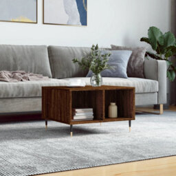 Berkfield Modern Coffee Table Brown Oak 60X50X36.5 Cm Engineered Wood - thumbnail 2