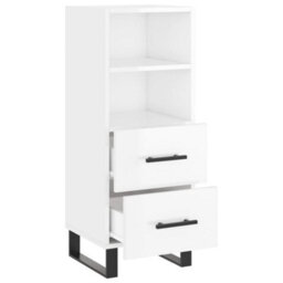 Berkfield Modern Sideboard High Gloss White 34.5X34X90 Cm Engineered Wood - thumbnail 5
