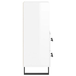Berkfield Modern Sideboard High Gloss White 34.5X34X90 Cm Engineered Wood - thumbnail 7
