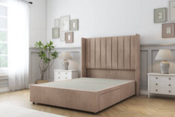 "Comfort Palermo Mink Naples Divan Bed Set No Drawers - 54"" Wingback 3' Single" - thumbnail 3