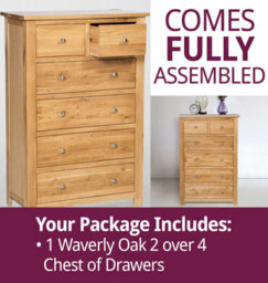 Hallowood Furniture Waverly Oak 2 Over 4 Chest Of Drawers - thumbnail 7