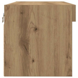 Berkfield Tv Wall Cabinets With Led Lights 2 Pcs Artisan Oak 80X30X30 Cm - thumbnail 8