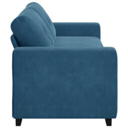 Vidaxl Blue Velvet Sofa With Cushion Blue Velvet - thumbnail 5