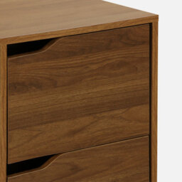 Sweeek - 2-Drawer Desk With Vintage Walnut Effect Nepal Walnut Effect 120X48X75 Cm - thumbnail 3