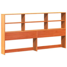 Berkfield Headboard With Storage Wax Brown 180 Cm Solid Wood Pine - thumbnail 3
