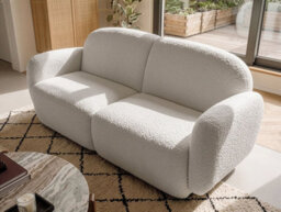 Beliani Sofa 3 Seater Jule Boucle Off-White - thumbnail 2
