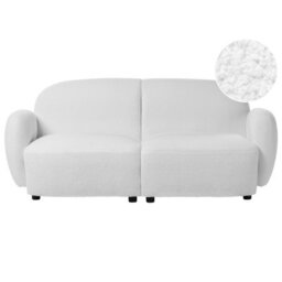 Beliani Sofa 3 Seater Jule Boucle Off-White - thumbnail 1