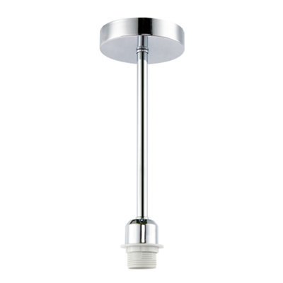 Happy Homewares Classic Polished Chrome Ceiling Light Fixture To Showcase Lamp Shades - image 1