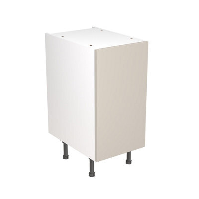 Kitchen Kit Base Unit 400mm W/ Value Slab Cabinet Door - Matt Light Grey - image 1