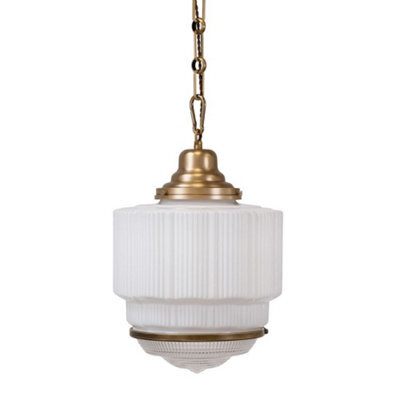The Dean Art Deco Polished Brass Kitchen Island Pendant Light - Se Home - image 1