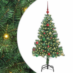 Vidaxl Christmas Tree With 150 Leds With Stand Green 150 Cm Pvc - thumbnail 2