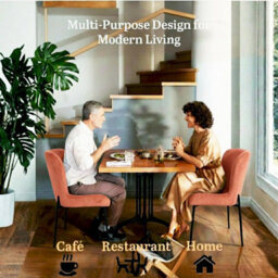 Evre Orange Freddie Dining Chairs Set Of 2, Upholstered, Corduroy, Stain-Resistant, Metal Frame, Non-Marking Foot Caps - 9 Colours - thumbnail 7