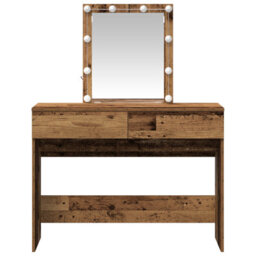 Walplus Dressing Table With Mirror&led Lights Old Wood Engineered Wood - thumbnail 7