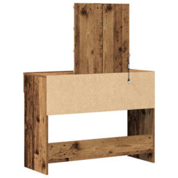 Walplus Dressing Table With Mirror&led Lights Old Wood Engineered Wood - thumbnail 6