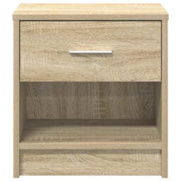 Berkfield Durable Bedside Cabinet With Drawer Sonoma Oak 39X28X41 Cm - thumbnail 4