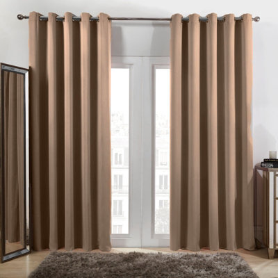 OHS Pair Of Thermal Ready Made Eyelet Blackout Curtains - image 1