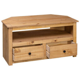 Berkfield Corner Tv Cabinet 93X49X49 Cm Solid Pine Panama Range - thumbnail 6