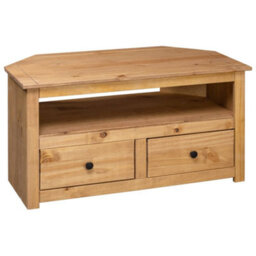 Berkfield Corner Tv Cabinet 93X49X49 Cm Solid Pine Panama Range - thumbnail 4
