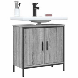 Walplus Bathroom Sink Cabinet Grey Sonoma 60X30X60 Cm Engineered Wood - thumbnail 1