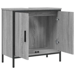 Walplus Bathroom Sink Cabinet Grey Sonoma 60X30X60 Cm Engineered Wood - thumbnail 6