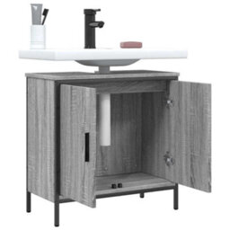 Walplus Bathroom Sink Cabinet Grey Sonoma 60X30X60 Cm Engineered Wood - thumbnail 4