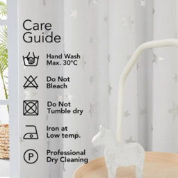 Deconovo Bedroom Curtains Stars Foil Printed Thermal Insulated Eyelet Blackout Curtains Nursery 46 X 54 Inch Silver Grey 1 Pair - thumbnail 4