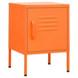 Berkfield Modern Nightstands 2 Pcs Orange 35X35X51 Cm Steel - thumbnail 1