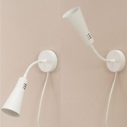 Valuelights Edwards Plug In White Flexible Gooseneck Easy Fit Adjustable Wall Light - thumbnail 4