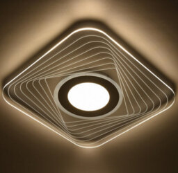 Harper Living Energy Saving Led Ceiling Light, Square Acrylic Shade, Natural White (4000K), Non Dimmable