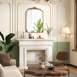 Costway Antiqued Gold Wall Mirror 95 Cm X 66 Cm Dramatic Arched Mirror With Baroque Ornate Frame - thumbnail 2