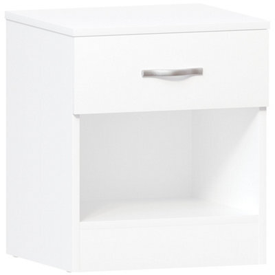 Lassic Vida Designs Riano 4 Piece Bedroom Set (1 Drawer Bedside Chest, 4 Drawer Chest, 2 Door Wardrobe) White - image 1