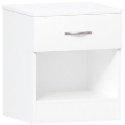 Lassic Vida Designs Riano 4 Piece Bedroom Set (1 Drawer Bedside Chest, 4 Drawer Chest, 2 Door Wardrobe) White