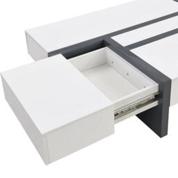 Furniture in Fashion Storm High Gloss Storage Coffee Table In White And Grey - thumbnail 7