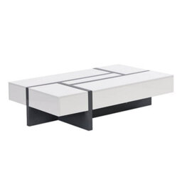Furniture in Fashion Storm High Gloss Storage Coffee Table In White And Grey - thumbnail 3