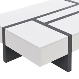 Furniture in Fashion Storm High Gloss Storage Coffee Table In White And Grey - thumbnail 8