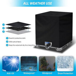Tarpaulin For 1000 L Ibc Tank, Uv Protection, Weatherproof, 210D Windproof Fabric, 120 X 100 116 Cm, Black - thumbnail 7
