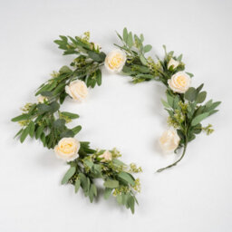 Scottish Everlastings Ltd. Scottish Everlastings Artificial 150Cm Eucalyptus And Rose Garland - thumbnail 4